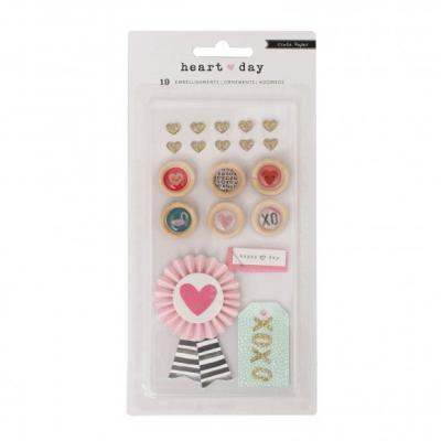 Crate Paper Heart Day Embellishment